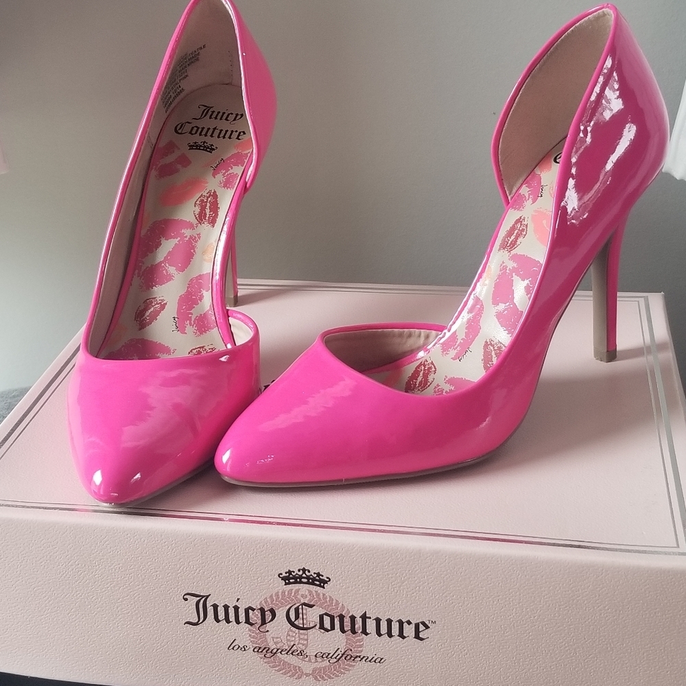 Juicy Couture  size 9 Hot Pink Heels.
